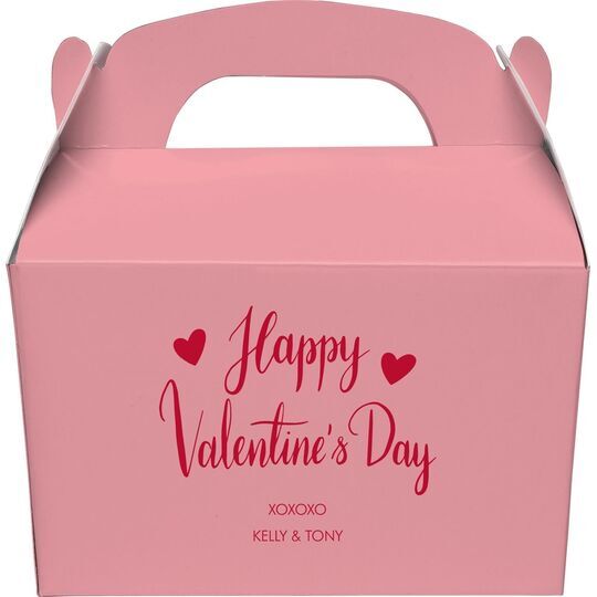 Happy Valentine's Day Gable Favor Boxes